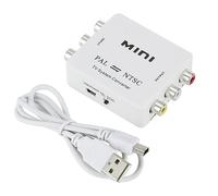 Widybord 1 PZ Mini PAL NTSC Bidirezionale Convertitore di Sistema TV Interruttore Bianco ABS Convertitore di Sistema Video PAL a NTSC NTSC a PAL Connessione Composita TV Dual Way