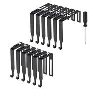 Widybord 1 Set di appendiabiti da cabina Set di ganci universali in metallo nero ganci per cabina porta specchio appendiabiti cabina ganci da parete 12 pezzi