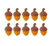 Widybord 10 Pezzi di Filati Fatti a Mano a Gancio, Pine, Ghiande per Fai Da Te, Portachiavi, Borsa, Ciondolo, Abbigliamento, Parti di Ricambio