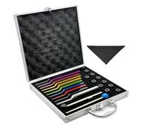 Widybord 10 Pezzi Set di Diapason Non Pesati Come Mostrato In Lega di Alluminio con Panno per la Pulizia, In Gomma e In Alluminio