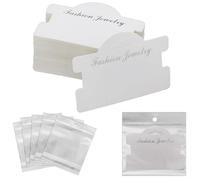 Widybord 100 pezzi espositore per carte da appendere braccialetto imballaggio collana carte con, bianco