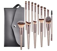 Widybord 14 Pcs di Alta Qualità Capelli Morbidi Manico In Legno Sciolto Polvere Blush Pennello Trucco Completo Trucco Strumento Set