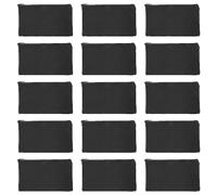 Widybord 15 sacchetti di tela bianca nera 20,3 x 10,7 cm per cancelleria con cerniera borsa fai da te graffiti astuccio regalo fai da te, Nero