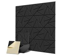 Widybord 16 acustici con autoadesivo, 30,5 x 30,5 x 0,10 cm, pannello ad alta densità per casa, studio, ufficio, 4