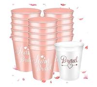Widybord 16 pezzi Team Bride and Bride to Be Bachelorette Cups Bridal Maid Decorations Decoration