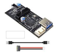 Widybord 19Pin a 19Pin a Tipo E + 19Pin Scheda Madre 1 a 2 Splitter USB 3.0 Hub Adattatore USB Connettore USB 19Pin Connettore (B)
