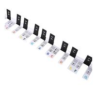 Widybord 2 etichette adesive rimovibili per tastiera, 88, per principianti, studenti, multicolore