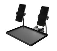 Widybord 2 in 1 supporto per microfono con 2 supporti per telefono, supporto a pinza regolabile, mensola per supporto da micro-tipo per concerto in studio