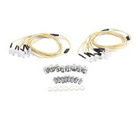Widybord 2 Pezzi 8 LED 8 mm e 5 mm Fari RC Parti Luci LED per Veicolo Auto Modello Drift 1/10, Bianco Rosso e Giallo