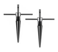Widybord 2 Pezzi Alesatore Conico Maniglia a T, 6 Smussi scanalati Alesaggio Chitarra Ponte Foro Pin Maniglia Alesatori Conici Strumento Manico Esagonale