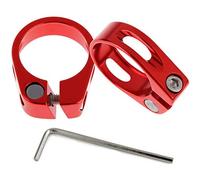 Widybord 2 Pezzi Morsetto per Sella per VéLo in Lega di Alluminio 31.8 MM Morsetto per Tubo di Sella a Sella per VeLo Tutto Terreno Bici da Strada Rosso