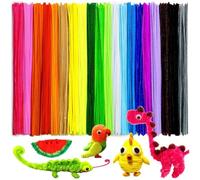 Widybord 200 pezzi stuzzicaducini per il fai da te, forniture artigianali canne di ciniglia multicolore per fai da te (12 pollici x 6 mm, 20 colori)