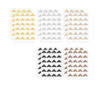 Widybord 240 pezzi angoli fotografici per Scrapbooking, adesivi d'angolo fotografico dorati, angoli per foto autoadesivi, multicolore
