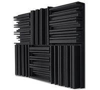 Widybord 24Pcs Studio In Schiuma Acustica Insonorizzato Spugna KTV Trattamento di Assorbimento Della Stanza Poliuretano Parete