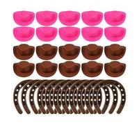 Widybord 30 Pezzi Mini Cappello da Cowboy Cappello Occidentale per Forniture di Decorazione di Festa di Cavallo di Compleanno