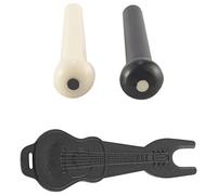 Widybord 36 piroli per chitarra acustica, colore e nero, con 1 estrattore per piroli per chitarra acustica