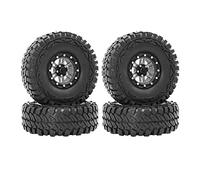 Widybord 4 Pezzi 1,9 Pollici Beadlock Cerchio Pneumatici per 1/10 RC Rock Crawler Axial SCX10 90035 90022 90046 D90 D110-4