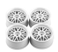 Widybord 4 Pezzi 1,9 Pollici Plastica 52 mm Cerchio Mozzo Ruota per Auto RC 1/10 Drift su Strada RedCat, Bianco
