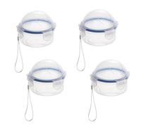 Widybord 4 pezzi riutilizzabile Food Saver Box Pomodoro Aglio Cipolla Limone Keeper Frigorifero Scatola Trasparente Porta Frutta Verdura Trasparente