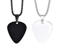 Widybord 4 supporti per plettro per chitarra, 2,5 x 2,9 x 1,5 cm, accessori in acciaio personalizzati in e nero