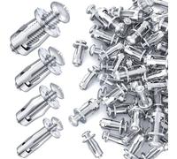 Widybord 40 Pezzi M 4 M5 M6 M8 Dadi A Petali Dado A Vite Di Espansione per Parete Cava Ferro Plastica PolywoodPressboard Pannello Rigido Argento
