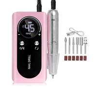 Widybord 45000RPM Elettrico Portatile Nail Drill Macchina Ricaricabile A Basso Rumore Nail Sander File per Manicure Salon Strumento Facile Da Installare Facile da Usare Rosa