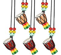 Widybord 5 collane per strumenti a djembe mini ciondolo africano collana in legno batteria e percussione