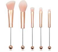 Widybord 5 Pezzi di Spazzole per il Trucco Personalizzabili con Perline In Silicone Kit di Spazzole per il Trucco Fai-Da-Te Kit di Spazzole con Perline per Fai-Da-Te.
