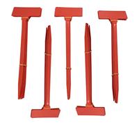Widybord 50 etichette per piante in plastica per bonsai, etichette da giardino, tipo T, etichette da giardino rovesciate per vivaio, colore rosso