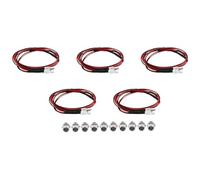 Widybord 5pcs 2LED 5mm Fari RC Parti LED Luci per 1/10 Modello Drift Car Vehicle, Bianco