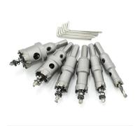 Widybord 6 Pezzi Alesatore in Acciaio Inox 14-30mmTCT Alesatore in Carburo Cementato Set Apriforo Piastra di Ferro Spessore Metallo Set di Alesaggio in Lega di Alluminio