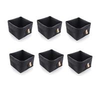 Widybord 6 pezzi cubi portaoggetti portaoggetti in tessuto feltro contenitori pieghevoli con anello di sospensione, cesti pieghevoli da circa 23 x 23 x 26,5 cm