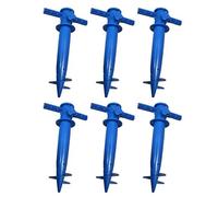 Widybord 6 Pezzi Supporto per Ombrello da Spiaggia Picchetto da Pesca Palo Ombrello da Sole Base Presa Accessori Ancora a Terra Presa Ombrello da Spiaggia Blu