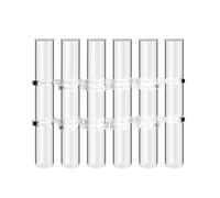 Widybord 6 pezzi - Vaso da fiori con cerniera, tubo di prova in vetro trasparente, portafiori sospeso per la decorazione della casa, facile da usare, L
