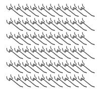 Widybord 60 Pezzi Ganci per Pannello Perforato 4 Pollici Ganci Per Mensola Per Pannello Perforato in Metallo Ganci Per Display Ganci Da Parete Per Pannello Perforato Spaziato Da 1/4 Pollice