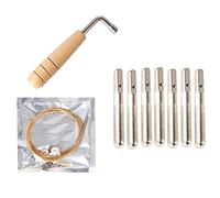 Widybord 7 corde per arpa in metallo + 7 chiodi a perno + chiave per accordatura, per arpa lira piccola arpa strumento musicale a corda