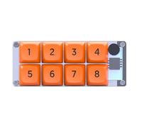 Widybord 8 Macro programmabile Completamente Hot Swap Interruttore Meccanico 4 Colori RGB Luce Tastiera da Gioco Tastiera numerica Arancione Facile installare Facile da Usare