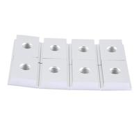 Widybord 8 Pezzi di Slider per binario M8 di tipo T, tipo 30/45, morsetto di bloccaggio, fissaggio a scanalatura a vite, strumento per la lavorazione del legno, argento, installazione semplice, facile