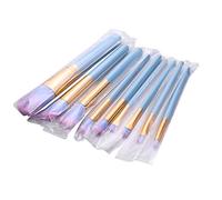 Widybord 9 Pezzi Manico in Legno Blu Bel Pennello Trucco Set Base Carina Polvere di MeLange Pennelli Cosmetici Bellezza Trucco Strumento