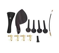 Widybord A Natrual legno 4/4 accessori per violino Set di 4 pioli, mentoniera appoggio, perno terminale, 4 accordatori, coda budello