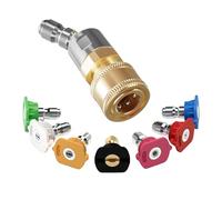 Widybord Accoppiamento Girevole + 7 ugelli per rondella a pressione, connettore da 1/4 pollici con angolo di rotazione di 360°, come indicato.