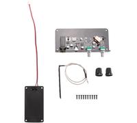Widybord Active Mute Pickup per chitarra con uscita da 3,5 mm, con scatola batteria da 9 V, accessori per chitarra silenziosa nera