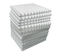Widybord acustici in schiuma 12 pezzi, da parete insonorizzati, 30 x 30 x 5 cm, pannello fonoassorbente ad alta densità per pareti,