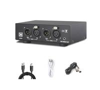 Widybord Alimentazione Phantom 2 Canali 48 V Kit di alimentazione Phantom Compatto Universale per Attrezzature Di Registrazione Musicale Microfono a Condensatore