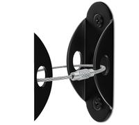 Widybord Ancoraggi per mobili per cinghie sismiche a prova di bambini resistenti a 400 LBS, nero 6 pezzi