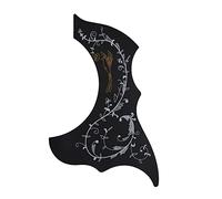 Widybord Battipenna per chitarra acustica-acustica, autoadesivo, nero