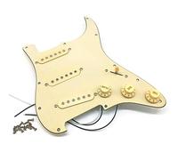 Widybord Battipenna per chitarra elettrica Pickups caricato precablato Scratch Plate Assembly SSS giallo