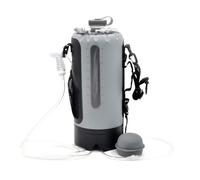 Widybord Borsa da doccia portatile 12 L/3,17 Galloni Borsa da doccia Borsa da doccia da campeggio con pompa a piedi e soffione doccia - Doccia da campo per il campeggio
