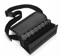 Widybord Borsa portaoggetti multi tasche portamonete Driver Waist Wallet Coin Storage Bag 8 Slot Portamonete Dispenser Driver Vita Portafoglio Borsa per Contanti Monete Organizzatore Sicuro, Nero