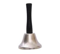 Widybord Campanello A Mano In Acciaio Dorato, Campanello di Chiamata Forte, Allarme, Amori Familiari, Campanelli Musicali, Campanacci per Mucche con Impugnatura A Bastone-B Facile Installazione